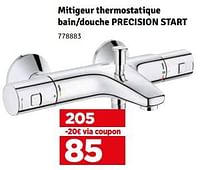 Promotions Mitigeur thermostatique bain-douche precision start - Grohe - Valide de 23/04/2024 à 05/05/2024 chez Mr. Bricolage