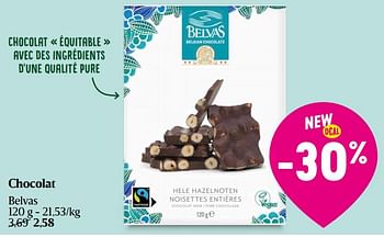 Promoties Chocolat belvas - Belvas - Geldig van 25/04/2024 tot 01/05/2024 bij Delhaize