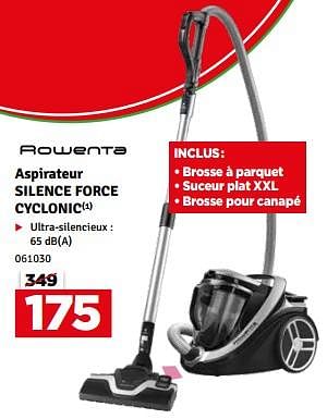 Promotions Rowenta aspirateur silence force cyclonic - Rowenta - Valide de 23/04/2024 à 05/05/2024 chez Mr. Bricolage