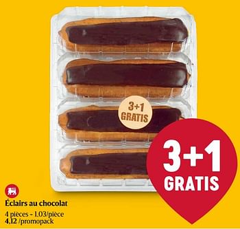 Promoties Éclairs au chocolat - Huismerk - Delhaize - Geldig van 25/04/2024 tot 01/05/2024 bij Delhaize
