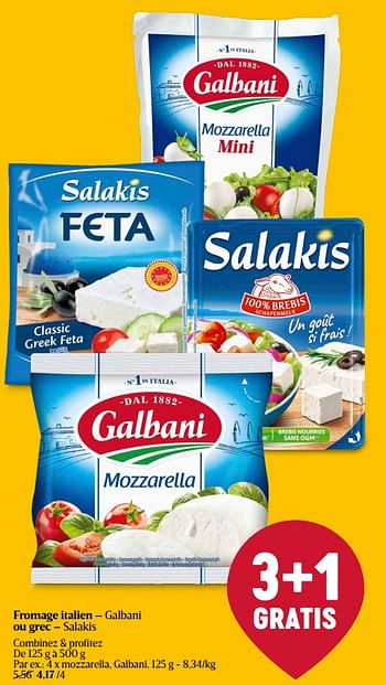 Promoties Mozzarella, galbani - Galbani - Geldig van 25/04/2024 tot 01/05/2024 bij Delhaize