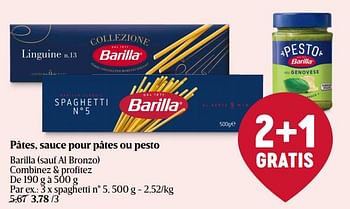 Promoties Spaghetti n° 5 - Barilla - Geldig van 25/04/2024 tot 01/05/2024 bij Delhaize