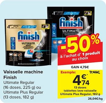 Promoties Vaisselle machine finish - Finish - Geldig van 24/04/2024 tot 06/05/2024 bij Carrefour