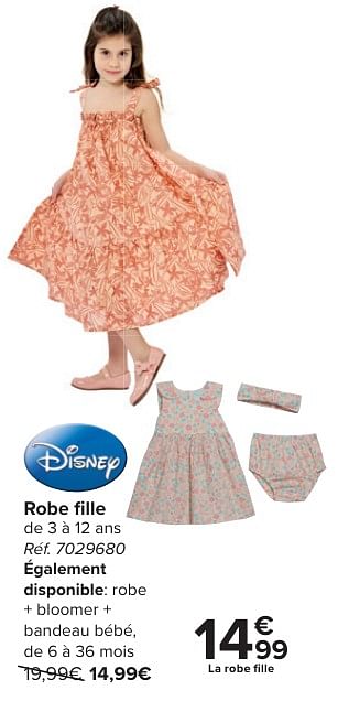 Promoties Robe fille - Disney - Geldig van 24/04/2024 tot 06/05/2024 bij Carrefour