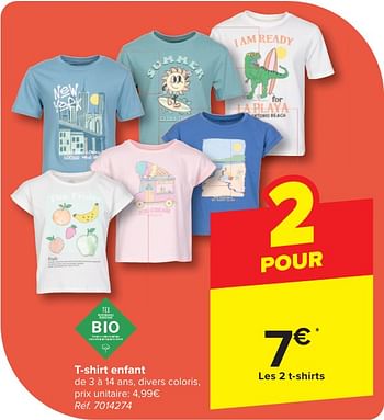 Promoties T-shirt enfant - Tex - Geldig van 24/04/2024 tot 06/05/2024 bij Carrefour