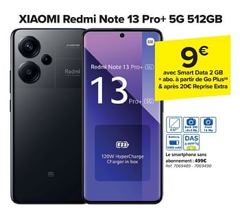 Promoties Xiaomi redmi note 13 pro+ 5g 512gb - Xiaomi - Geldig van 24/04/2024 tot 06/05/2024 bij Carrefour