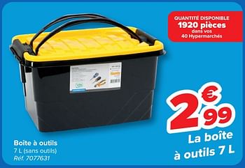 Promotions Boîte à outils - Produit maison - Carrefour  - Valide de 24/04/2024 à 06/05/2024 chez Carrefour