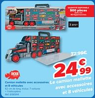 Promotions Camion mallette avec accessoires et 8 véhicules - Dickie - Valide de 24/04/2024 à 06/05/2024 chez Carrefour