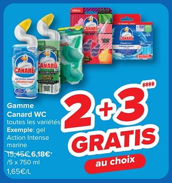 Promotions Gel action intense marine - Canard WC - Valide de 24/04/2024 à 06/05/2024 chez Carrefour