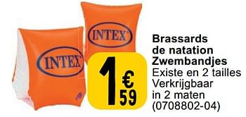 Promotions Brassards de natation zwembandjes - Intex - Valide de 23/04/2024 à 06/05/2024 chez Cora