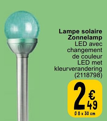 Promotions Lampe solaire zonnelamp - Produit maison - Cora - Valide de 23/04/2024 à 06/05/2024 chez Cora