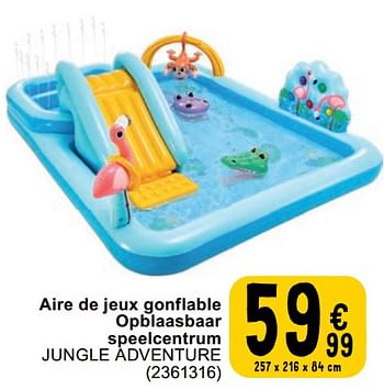 Promotions Aire de jeux gonflable opblaasbaar speelcentrum jungle adventure - Intex - Valide de 23/04/2024 à 06/05/2024 chez Cora