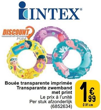 Promoties Bouée transparente imprimée transparante zwemband met print - Intex - Geldig van 23/04/2024 tot 06/05/2024 bij Cora