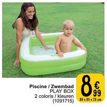 Promoties Piscine - zwembad play box - Intex - Geldig van 23/04/2024 tot 06/05/2024 bij Cora