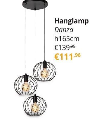 Promoties Hanglamp danza - Huismerk - Ygo - Geldig van 29/03/2024 tot 28/04/2024 bij Ygo