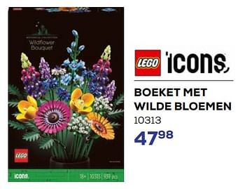 Promotions Boeket met wilde bloemen 10313 - Lego - Valide de 18/04/2024 à 16/05/2024 chez Supra Bazar