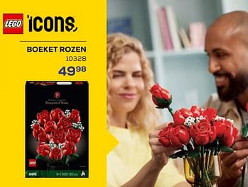 Promotions Boeket rozen 10328 - Lego - Valide de 18/04/2024 à 16/05/2024 chez Supra Bazar
