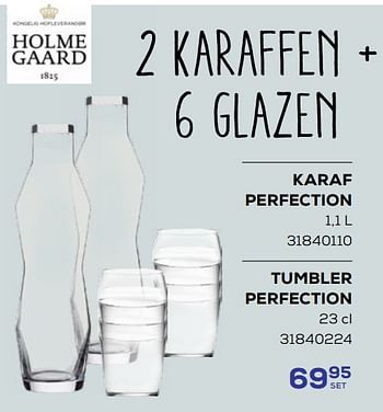 Promotions Karaf perfection + tumbler perfection - Holmegaard - Valide de 18/04/2024 à 16/05/2024 chez Supra Bazar