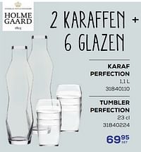 Karaf perfection + tumbler perfection-Holmegaard