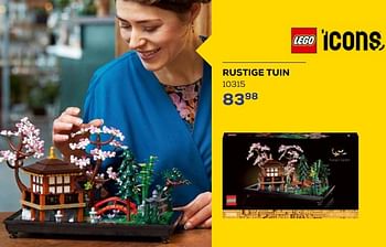 Promoties Rustige tuin 10315 - Lego - Geldig van 18/04/2024 tot 16/05/2024 bij Supra Bazar