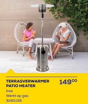 Promotions Terrasverwarmer patio heater - Produit maison - Supra Bazar - Valide de 18/04/2024 à 16/05/2024 chez Supra Bazar