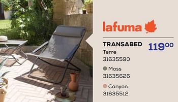 Promotions Transabed - Lafuma - Valide de 18/04/2024 à 16/05/2024 chez Supra Bazar