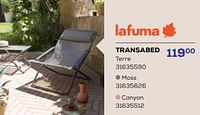 Promoties Transabed - Lafuma - Geldig van 18/04/2024 tot 16/05/2024 bij Supra Bazar