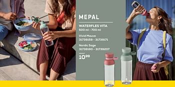 Promotions Waterfles vita - Mepal - Valide de 18/04/2024 à 16/05/2024 chez Supra Bazar