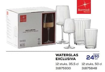 Promotions Waterglas exclusiva - Bormioli Rocco  - Valide de 18/04/2024 à 16/05/2024 chez Supra Bazar