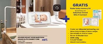 Promoties Houder mount voor babyfoon grand elite connect crib - Luvion - Geldig van 18/04/2024 tot 16/05/2024 bij Supra Bazar