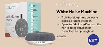 Promotions White noise machine - Numsy - Valide de 18/04/2024 à 16/05/2024 chez Supra Bazar