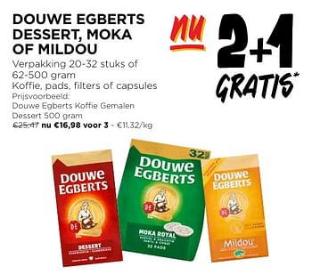 Promoties Douwe egberts koffie gemalen dessert - Douwe Egberts - Geldig van 24/04/2024 tot 30/04/2024 bij Jumbo