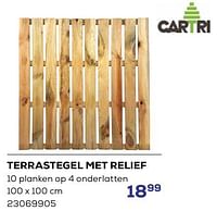 Terrastegel met relief-Cartri