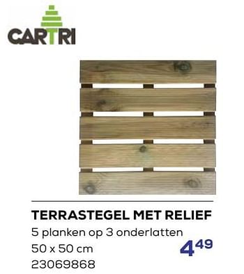 Promotions Terrastegel met relief - Cartri - Valide de 18/04/2024 à 16/05/2024 chez Supra Bazar
