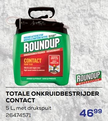 Promotions Totale onkruidbestrijder contact - Roundup - Valide de 18/04/2024 à 16/05/2024 chez Supra Bazar
