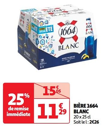 Promoties Bière 1664 blanc - Kronenbourg - Geldig van 23/04/2024 tot 29/04/2024 bij Auchan