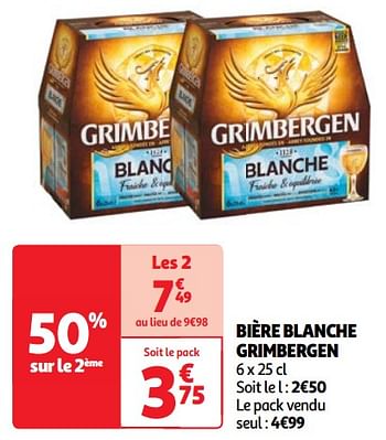 Promoties Bière blanche grimbergen - Grimbergen - Geldig van 23/04/2024 tot 29/04/2024 bij Auchan
