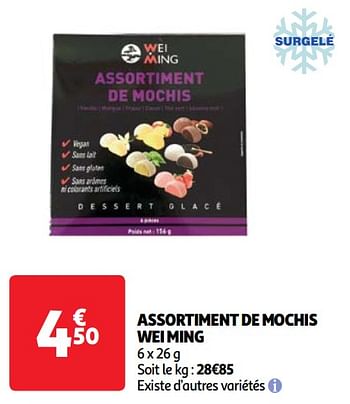 Promoties Assortiment de mochis wei ming - Wei Ming - Geldig van 23/04/2024 tot 29/04/2024 bij Auchan