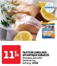 Filets de cabillaud atlantique surgelés-Huismerk - Auchan