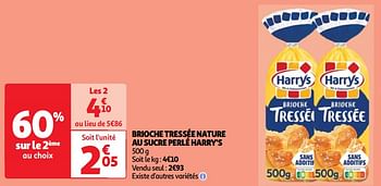 Promoties Brioche tressée nature au sucre perlé harry`s - Harry's - Geldig van 23/04/2024 tot 29/04/2024 bij Auchan