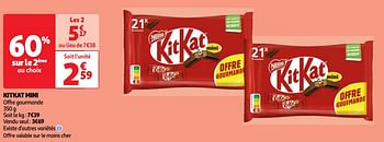Promoties Kitkat mini - Nestlé - Geldig van 23/04/2024 tot 29/04/2024 bij Auchan