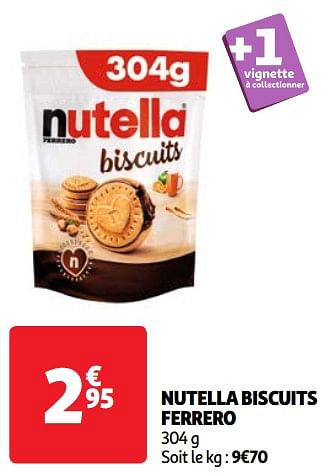 Promotions Nutella biscuits ferrero - Nutella - Valide de 23/04/2024 à 29/04/2024 chez Auchan Ronq