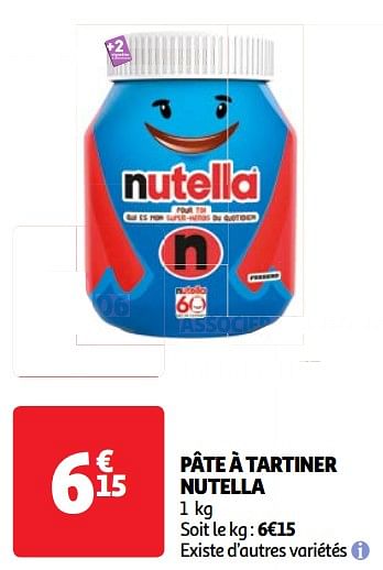 Promotions Pâte à tartiner nutella - Nutella - Valide de 23/04/2024 à 29/04/2024 chez Auchan Ronq