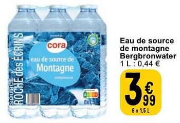 Promotions Eau de source de montagne bergbronwater - Produit maison - Cora - Valide de 23/04/2024 à 29/04/2024 chez Cora