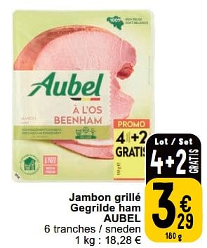 Promotions Jambon grillé gegrilde ham aubel - Aubel - Valide de 23/04/2024 à 29/04/2024 chez Cora