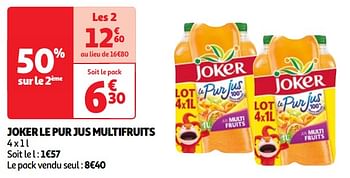 Promoties Joker le pur jus multifruits - Joker - Geldig van 23/04/2024 tot 29/04/2024 bij Auchan