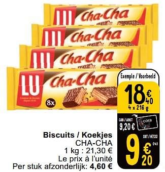 Promotions Biscuits - koekjes cha-cha - Lu - Valide de 23/04/2024 à 29/04/2024 chez Cora