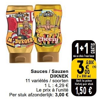 Promotions Sauces - sauzen diknek - DIKNEK - Valide de 23/04/2024 à 29/04/2024 chez Cora