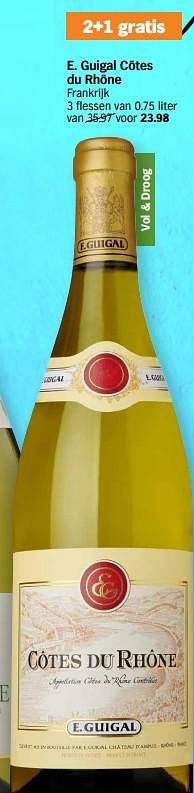 Promotions E.guigal côtes du rhône - Vins blancs - Valide de 22/04/2024 à 28/04/2024 chez Albert Heijn