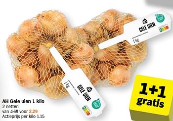 Promotions Gele uien - Produit Maison - Albert Heijn - Valide de 22/04/2024 à 28/04/2024 chez Albert Heijn